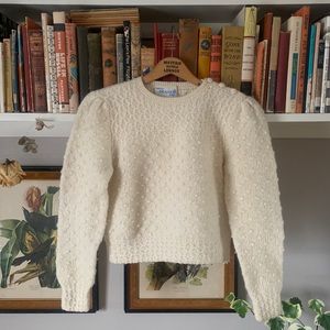 Vintage Deans of Scotland Cream Wool Sweater